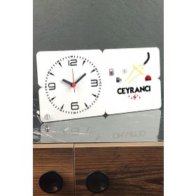 Hediyelen Ceyrancı Ahşap Masa Saati