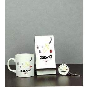 Hediyelen Ceyrancı Üçlü Set (Kupa + Telefon Standı + Anahtarlık)