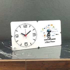 Hediyelen Computer Engineer Ahşap Masa Saati