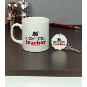 Hediyelen Computer Teacher Kupa Bardak ve Anahtarlık Set