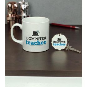 Hediyelen Computer Teacher Kupa Bardak ve Anahtarlık Set