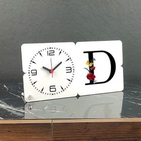 Hediyelen D Harfi Ahşap Masa Saati
