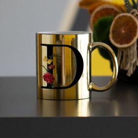 Hediyelen D Harfi Gold Kupa Bardak