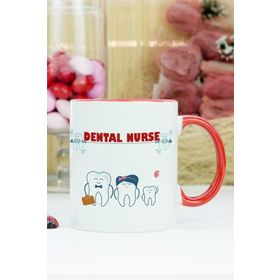 Hediyelen Dental Nurse Kırmızı Kupa Bardak