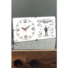 Hediyelen Din Kültürü ve Ahlak Bilgisi Öğretmeni 002 Ahşap Masa Saati