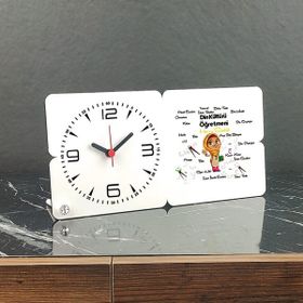 Hediyelen Din Kültürü ve Ahlak Bilgisi Öğretmeni Ahşap Masa Saati