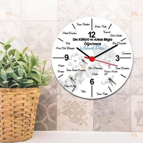 Hediyelen Din Kültürü ve Ahlak Bilgisi Öğretmenine Hediye Erkek Figür Duvar Saati