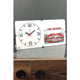 Hediyelen Diş Hekimi 001 Ahşap Masa Saati