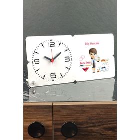 Hediyelen Diş Hekimi 003 Ahşap Masa Saati