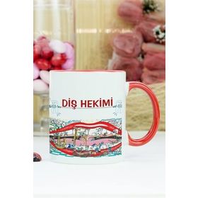 Hediyelen Diş Hekimi Kırmızı Kupa Bardak