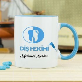 Hediyelen Diş Hekimi Mavi Kupa Bardak
