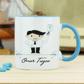 Hediyelen Diş Hekimi Mavi Kupa Bardak