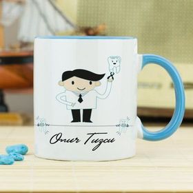 Hediyelen Diş Hekimi Mavi Kupa Bardak