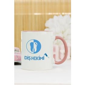 Hediyelen Diş Hekimi Pembe Kupa Bardak