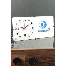 Hediyelen Diş Hekimine Hediye Ahşap Masa Saati