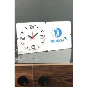 Hediyelen Diş Hekimine Hediye Ahşap Masa Saati