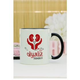 Hediyelen Diyaliz Teknikeri Siyah Kupa Bardak