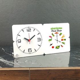 Hediyelen Diyetisyen 002 Ahşap Masa Saati