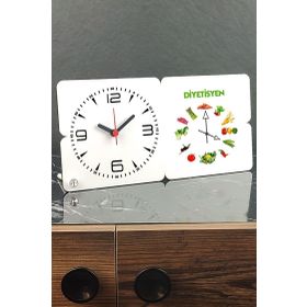 Hediyelen Diyetisyen 002 Ahşap Masa Saati