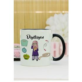 Hediyelen Diyetisyen Siyah Kupa Bardak