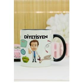 Hediyelen Diyetisyen Siyah Kupa Bardak