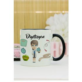 Hediyelen Diyetisyen Siyah Kupa Bardak