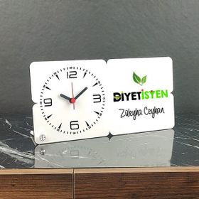 Hediyelen Diyetisyene Hediye 001 Ahşap Masa Saati