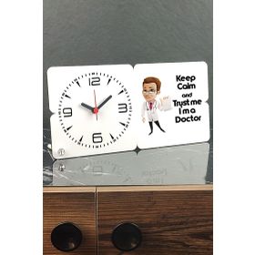 Hediyelen Doctor Ahşap Masa Saati