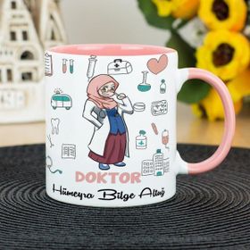 Hediyelen Doktor Pembe Kupa Bardak