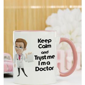 Hediyelen Doktor Pembe Kupa Bardak