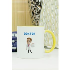 Hediyelen Doktor Sarı Kupa Bardak