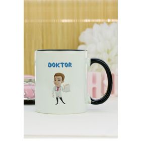 Hediyelen Doktor Siyah Kupa Bardak