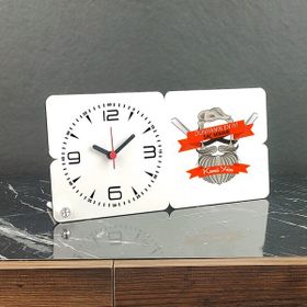 Hediyelen Dünyanın En İyi Saç Mimarı Ahşap Masa Saati