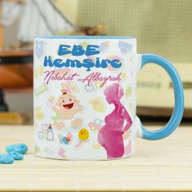 Hediyelen Ebe Hemşire Mavi Kupa Bardak