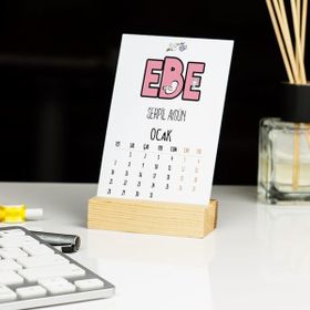 Hediyelen Ebe Pembe Tasarım Duvar Saati