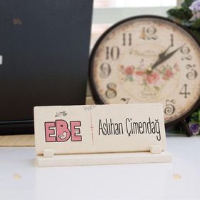 Hediyelen Ebe Pembe Tasarım Taş İsimlik
