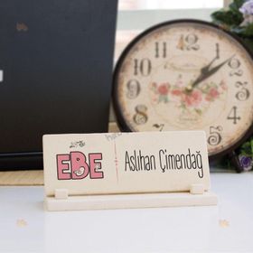 Hediyelen Ebe Pembe Tasarım Taş İsimlik