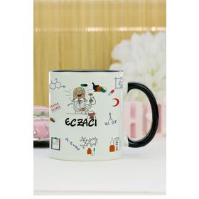 Hediyelen Eczacı Siyah Kupa Bardak