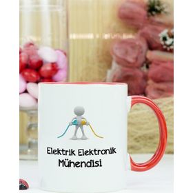 Hediyelen Elektrik Elektronik Mühendisi Kırmızı Kupa Bardak