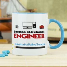 Hediyelen Elektrik Elektronik Mühendisi Mavi Kupa Bardak