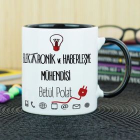 Hediyelen Elektronik Ve Haberleşme Mühendisi Siyah Kupa Bardak