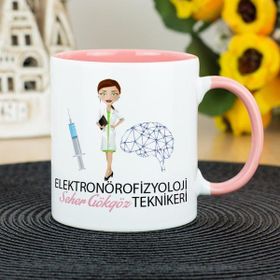 Hediyelen Elektronörofizyoloji Teknikeri Pembe Kupa Bardak