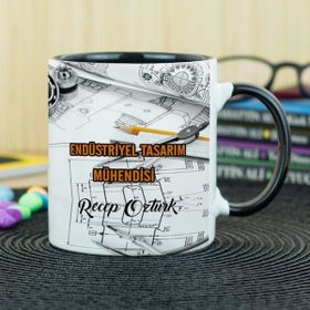 Hediyelen Endüstriyel Tasarım Mühendisi Siyah Kupa Bardak