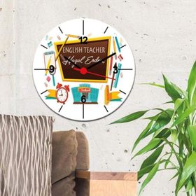 Hediyelen English Teacher Başörtülü Figür Duvar Saati