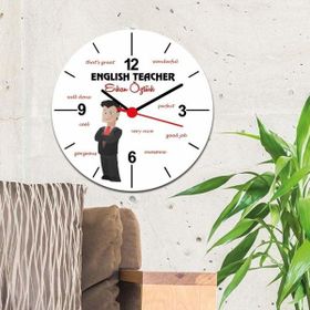 Hediyelen English Teacher Erkek Figür Duvar Saati