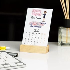 Hediyelen English Teacher Pembe Tasarım Duvar Saati