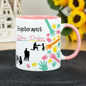 Hediyelen Ergoterapist Pembe Kupa Bardak