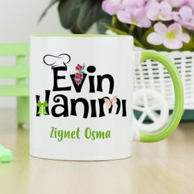 Hediyelen Evin Hanımı Yeşil Kupa Bardak