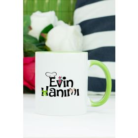 Hediyelen Evin Hanımı Yeşil Kupa Bardak