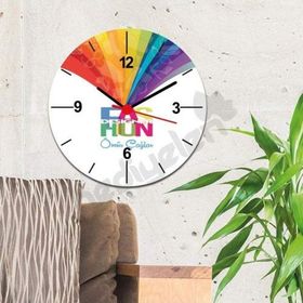 Hediyelen Fashion Designer Renkli Tasarım Duvar Saati